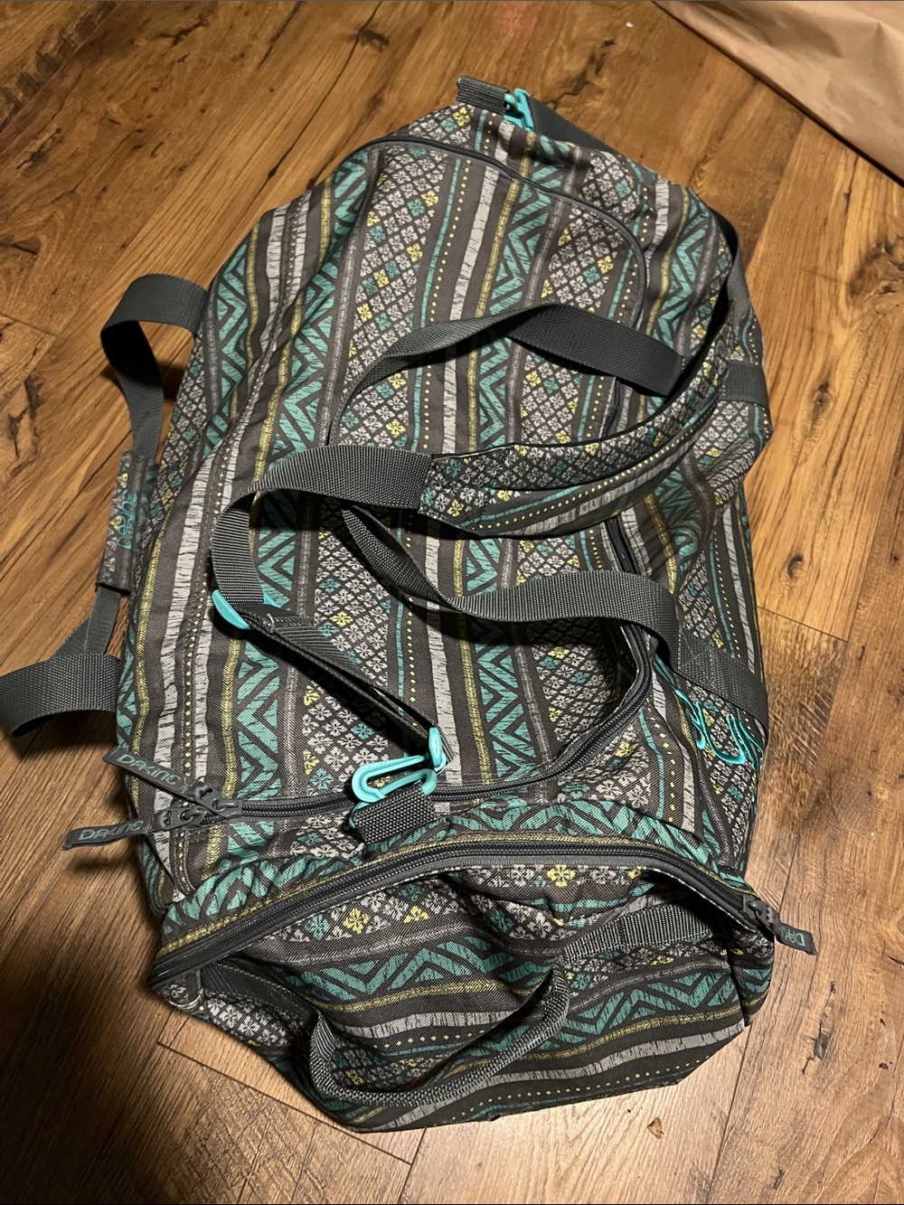 Dakine - Patterned Teal and Gray Duffel Bag